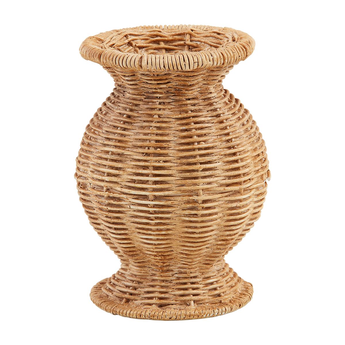 Resin Wicker Basket Weave Vase | 3 Styles