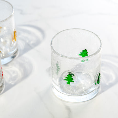 Christmas Icon Bubble Drinking Glass