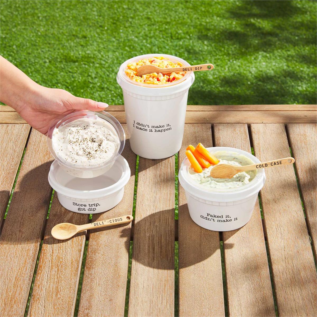 Store Trip, Got Dip Ceramic Dip Container with Spoon