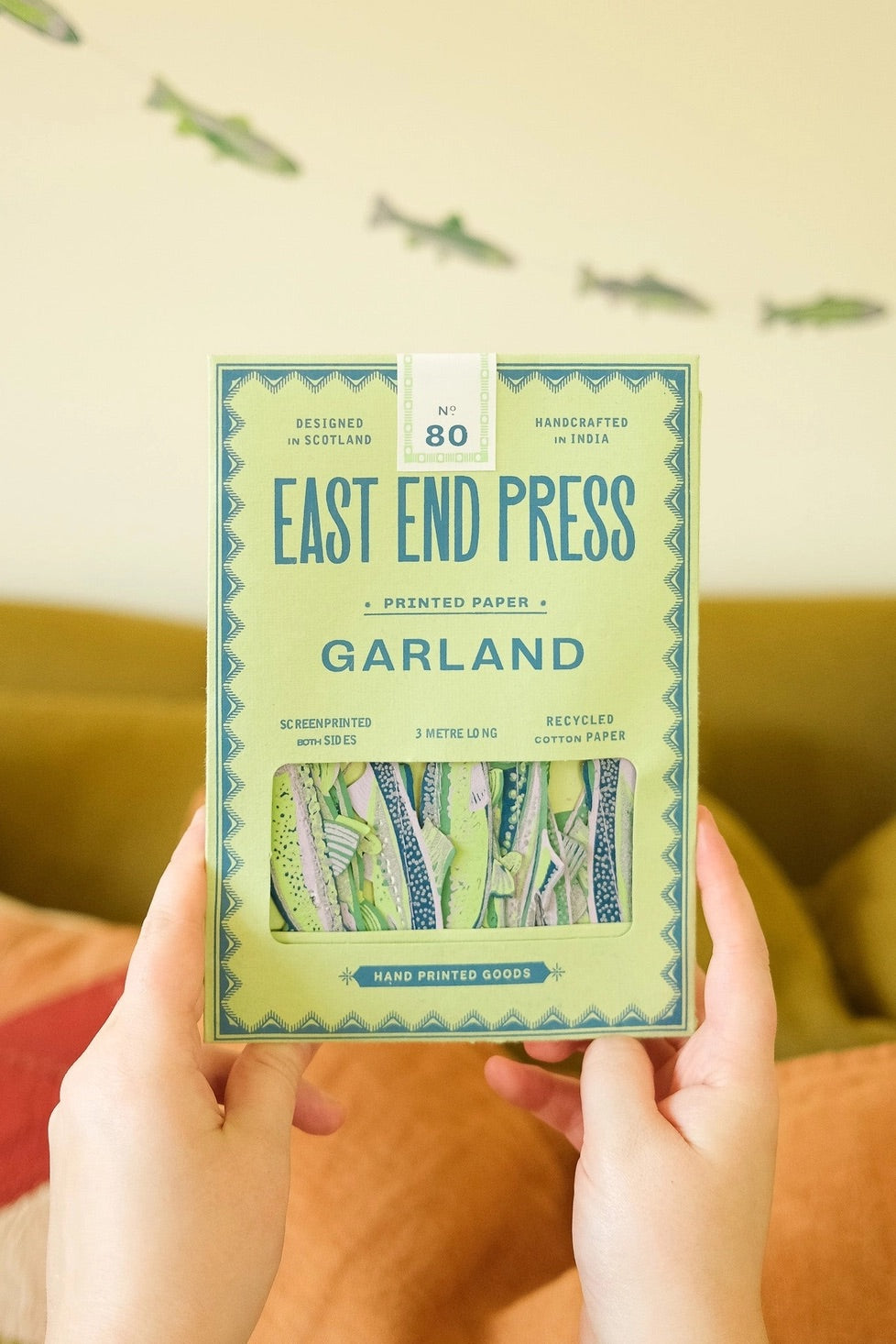 Hand-Sewn Tasty Anchovies Paper Garland | East End Press