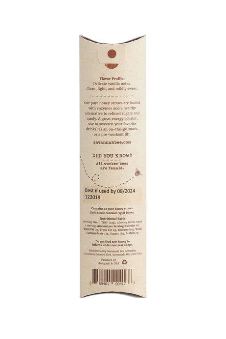 Acacia Honey Straws | 12-Pack