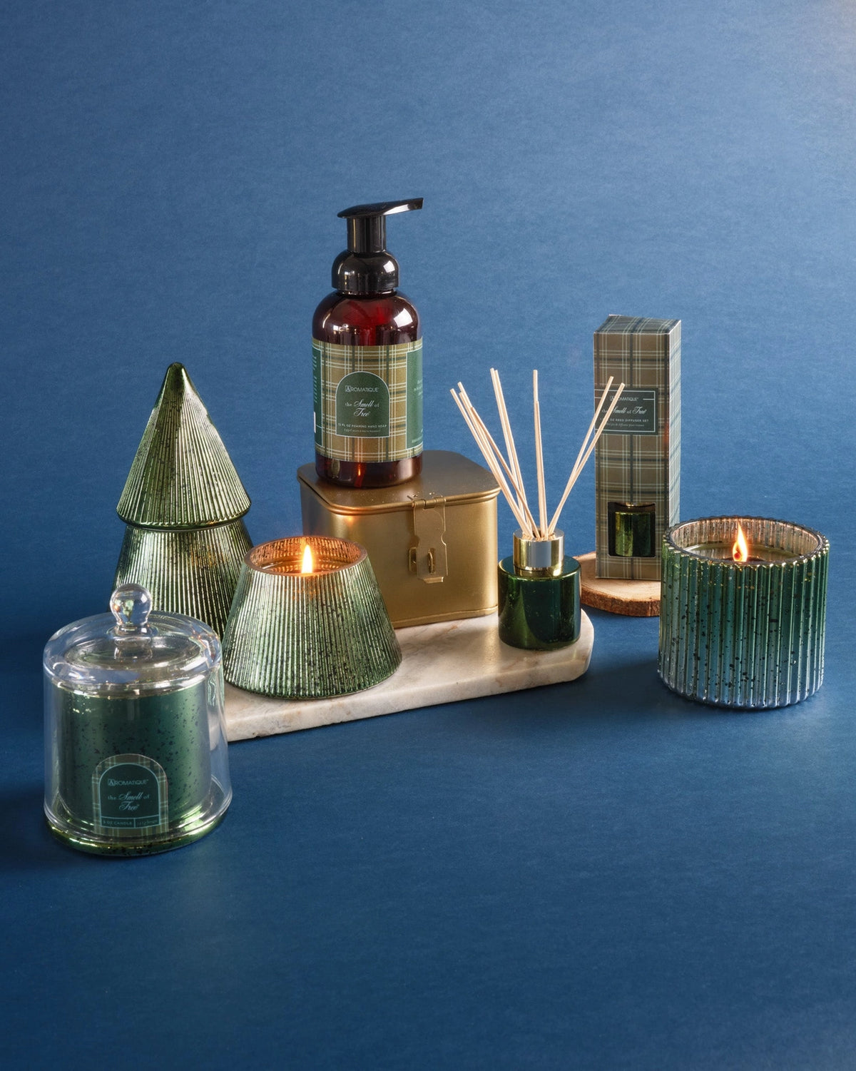 The Smell of Tree Mercury Glass Cloche Candle | Aromatique
