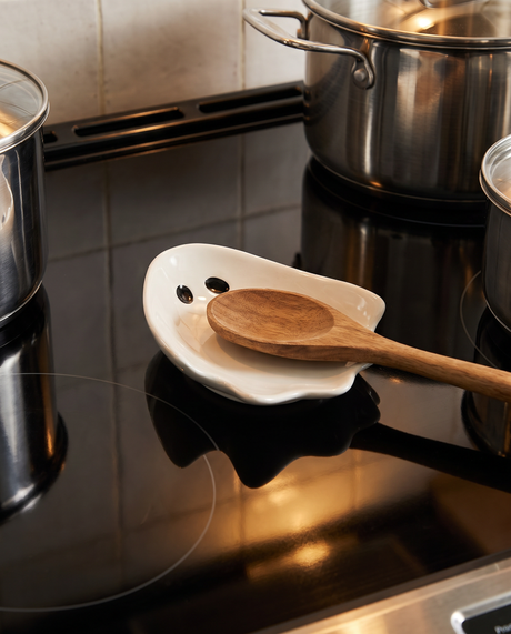 Ghost Shaped Ceramic Dish & Spoon Rest