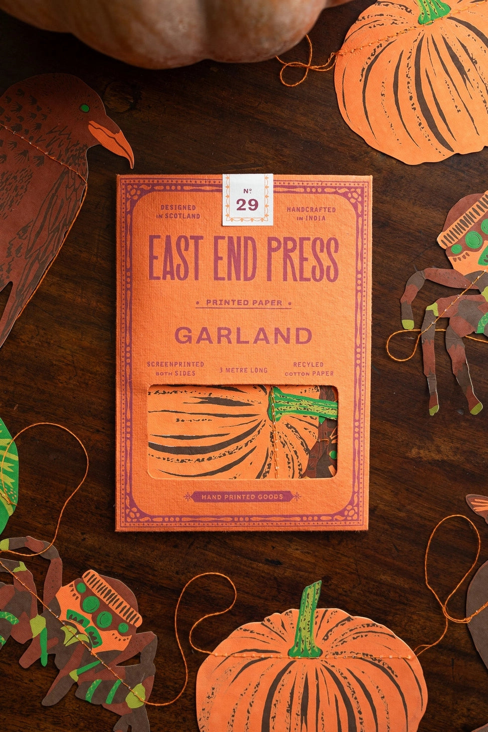 Pumpkin & Spooky Sewn Paper Garland | East End Press