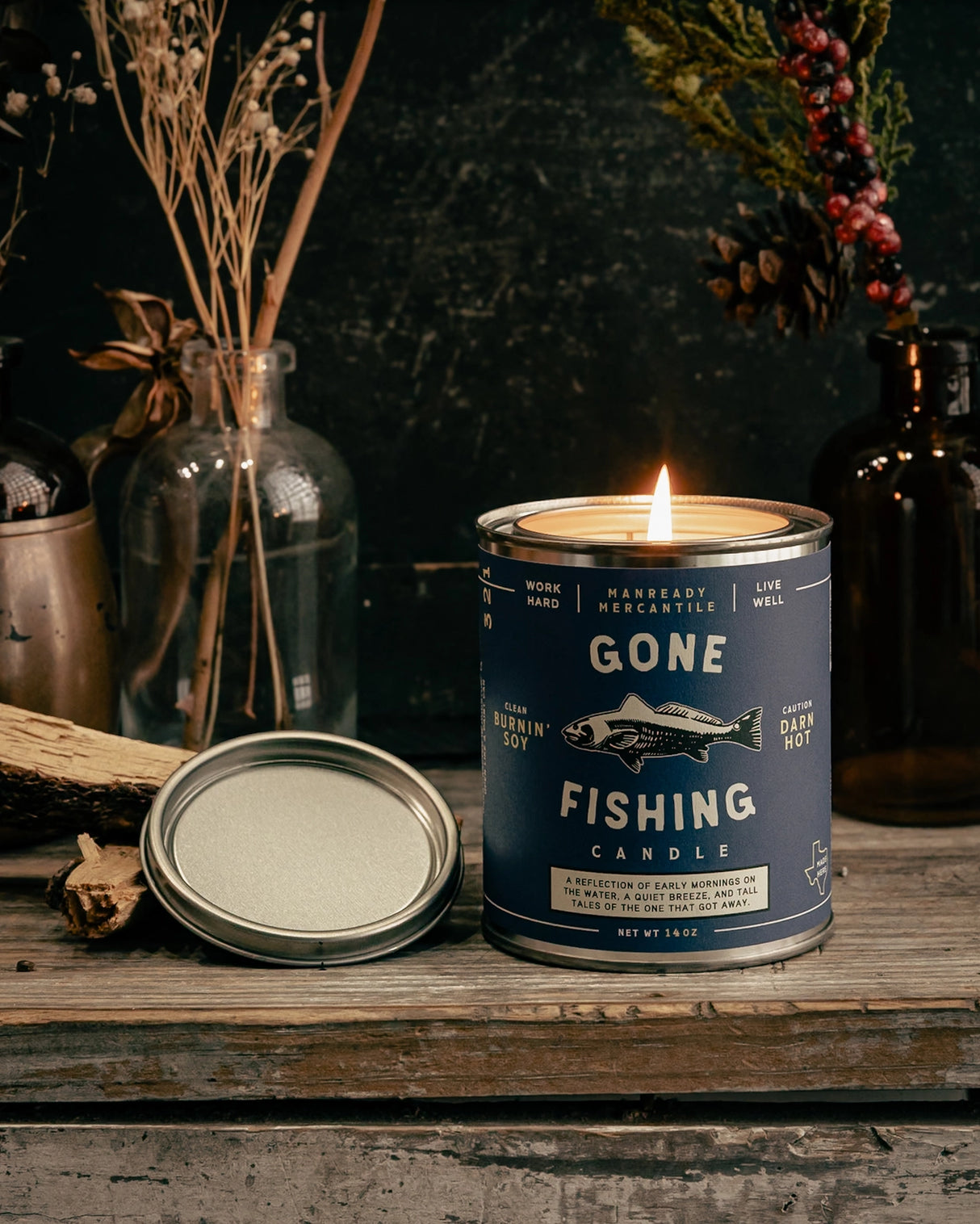 Gone Fishing Soy Candle | Manready Mercantile