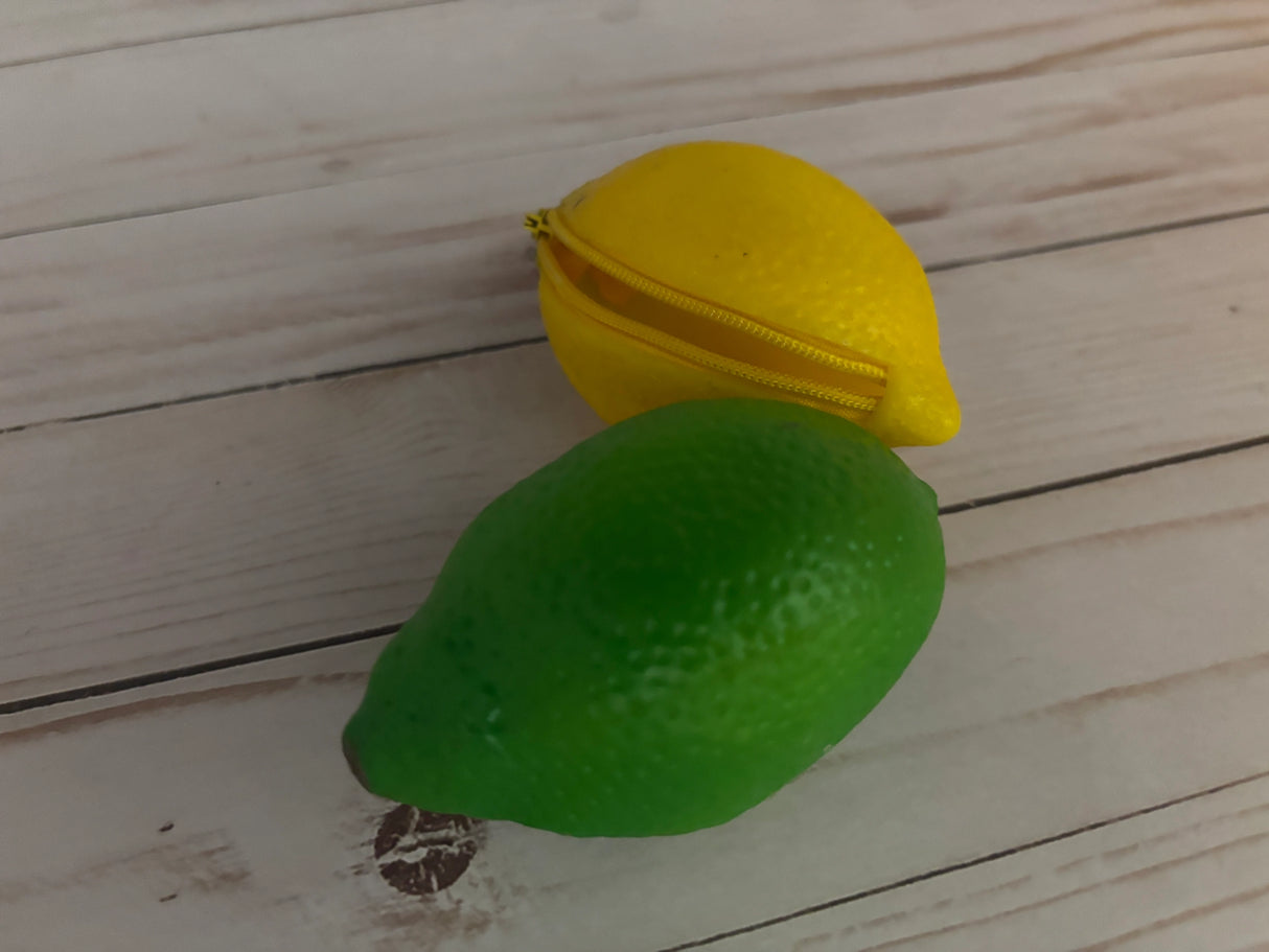 Lemon & Lime Zipper Coin Purse