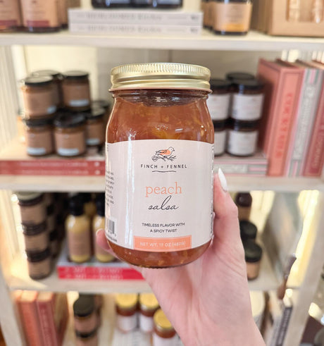 Sweet & Spicy Peach Salsa | Finch + Fennel