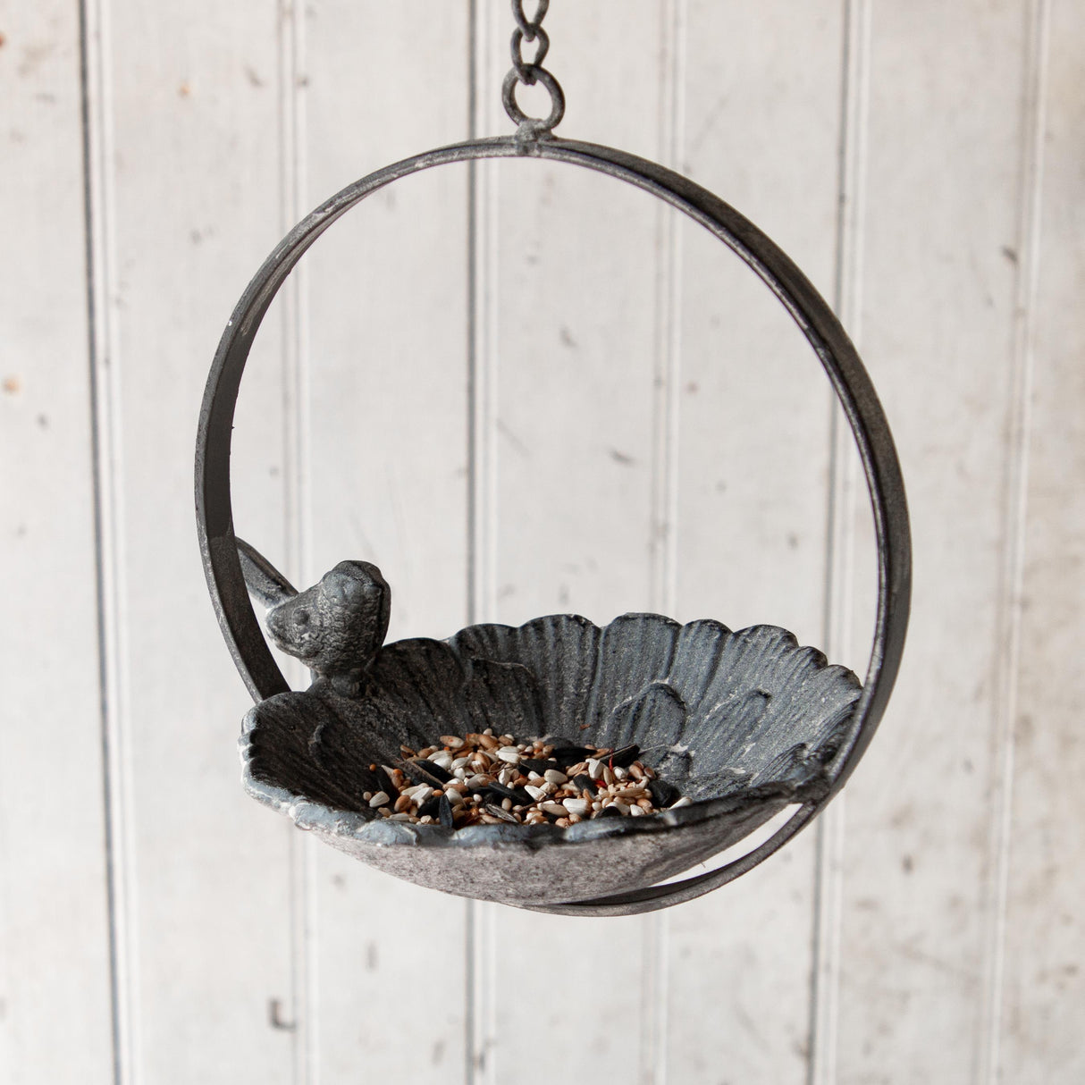 Metal Two-Tiered Hanging Bird Feeder