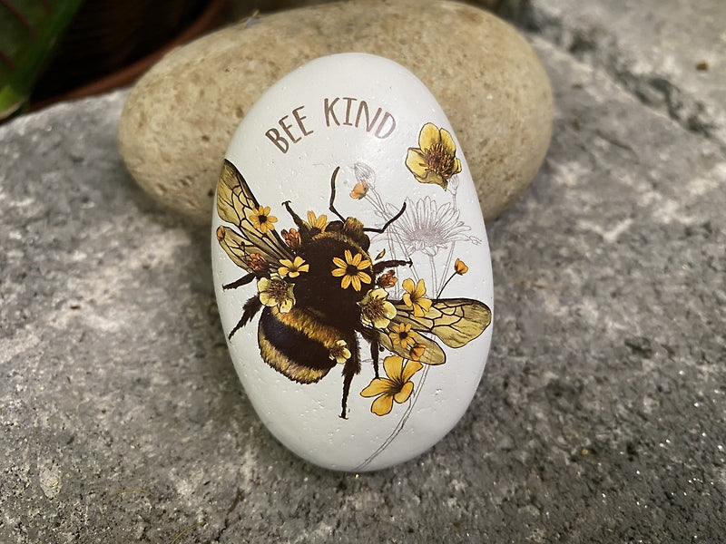 Bee Painted Art Rocks | Inspirational Decorative Resin Stones