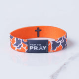 Team Camo Orange Tap to Pray Wristband