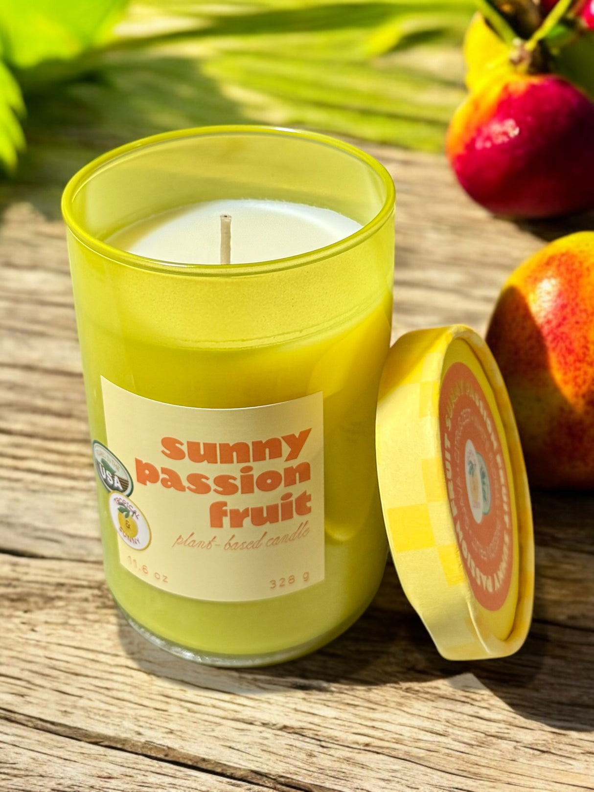 Sunny Passionfruit Farmers Market Glass Candle