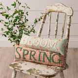 Bloom & Spring Embroidered Lumbar Pillow