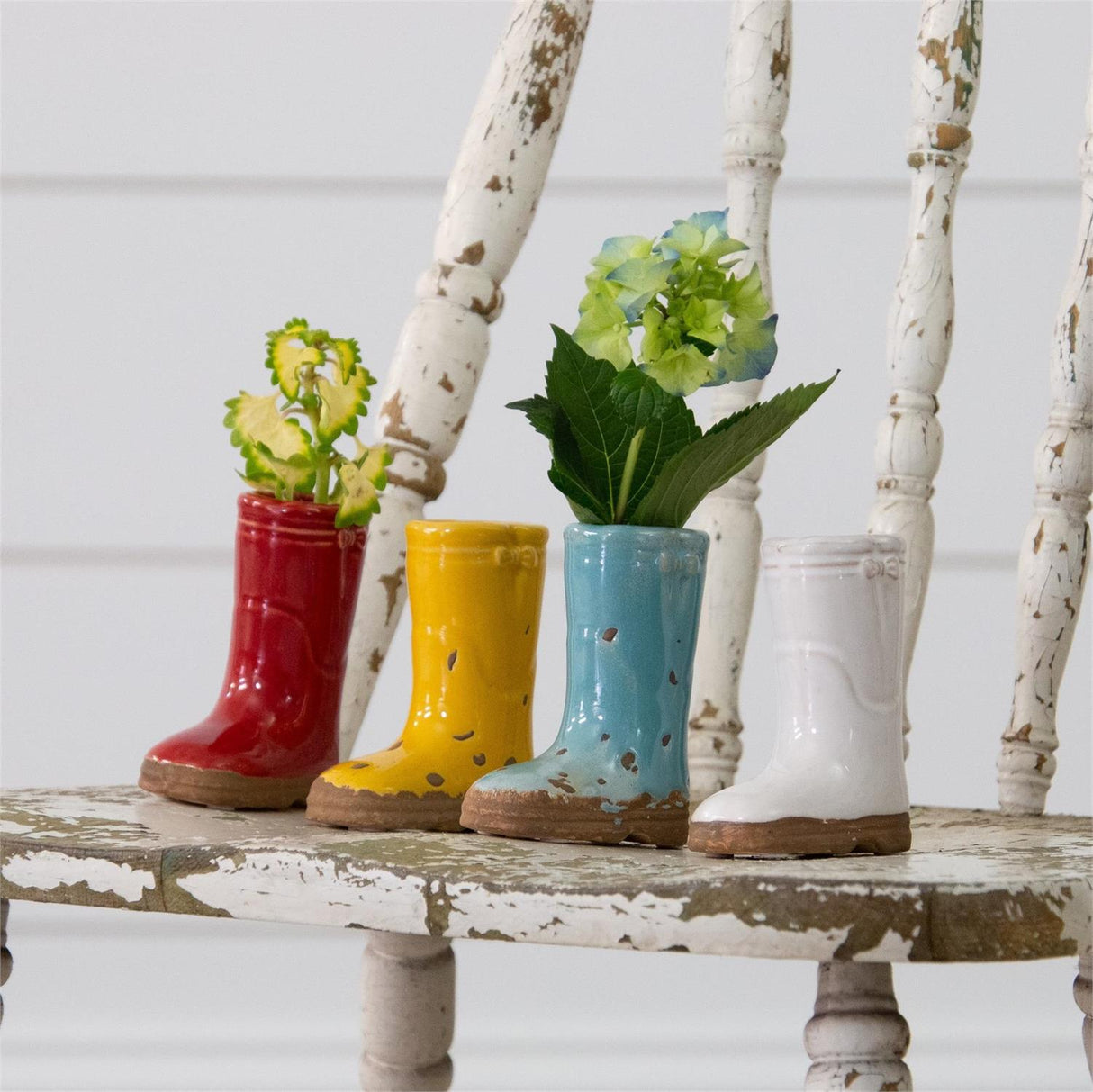 Mini Ceramic Boot Vases | 4 Colors