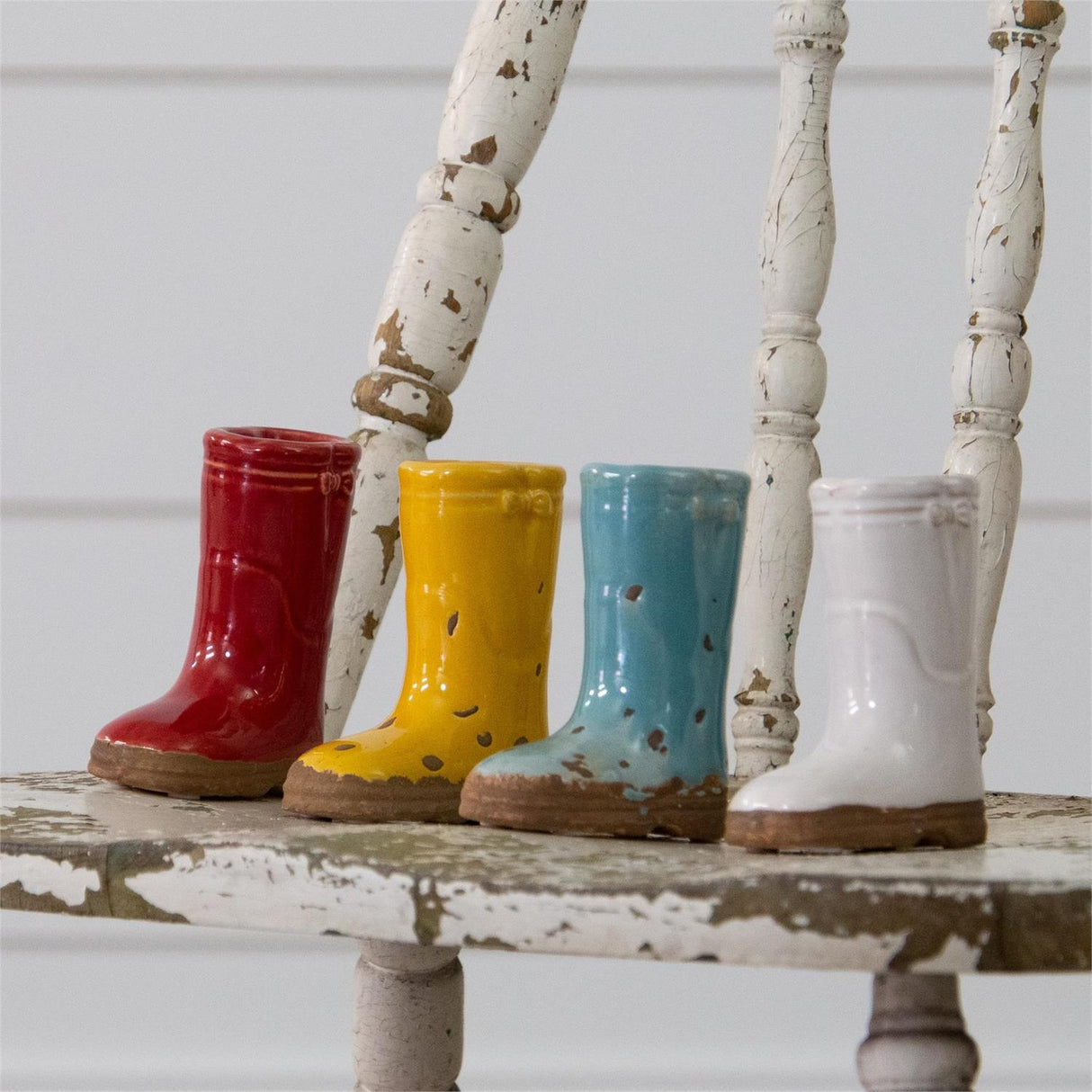 Mini Ceramic Boot Vases | 4 Colors
