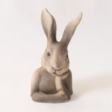 Thinking Rabbit Head Resin Sculpture
