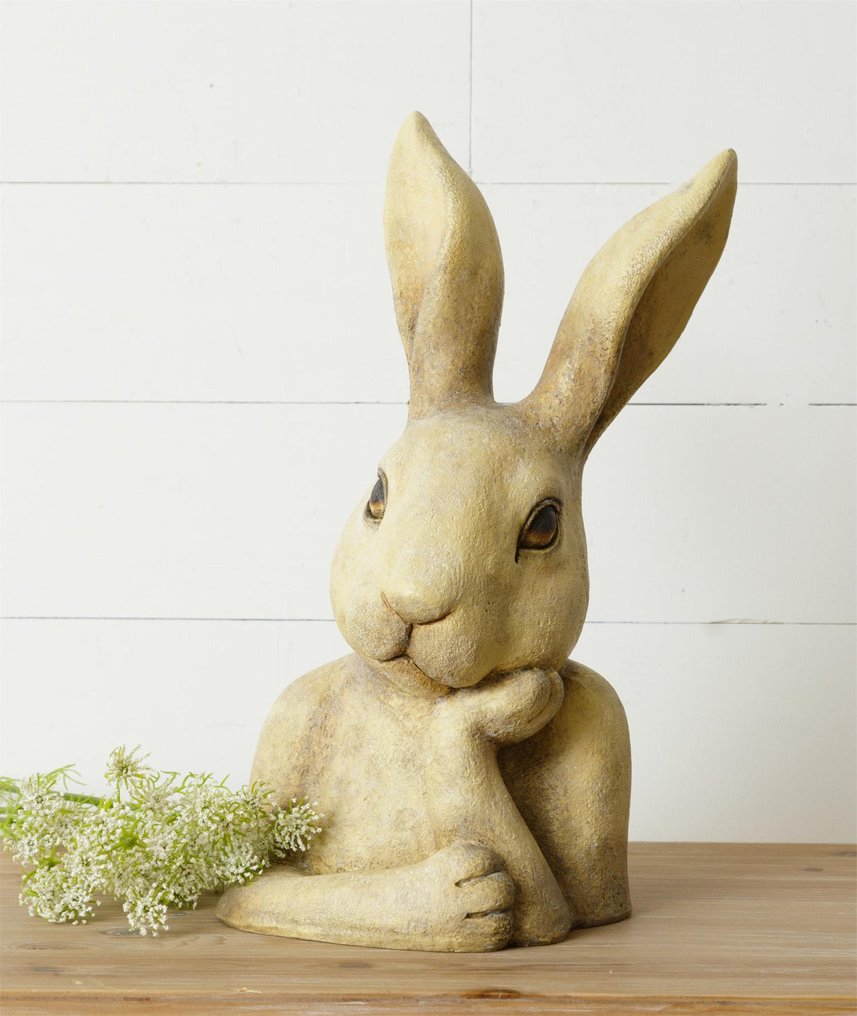 Thinking Rabbit Head Resin Sculpture