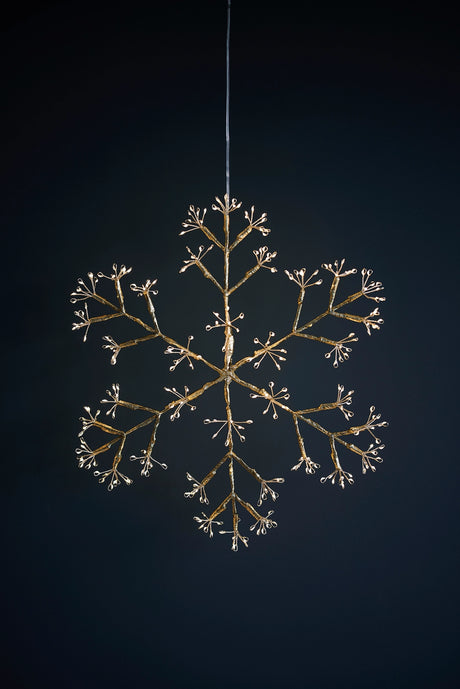 Champagne Snowflake LED Hanging Light