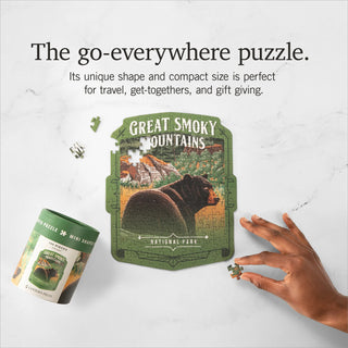 Protect Our National Parks Great Smoky Mountains Mini Shaped Jigsaw Puzzle