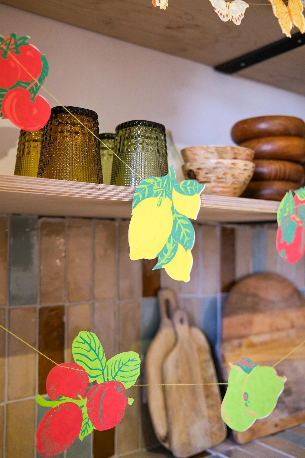 Hand-Sewn Fruit Paper Garland | East End Press