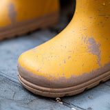 Yellow Cement Rain Boot Planter Set