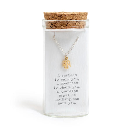 Message in a Bottle Necklace with Quote Card in Glass Vial