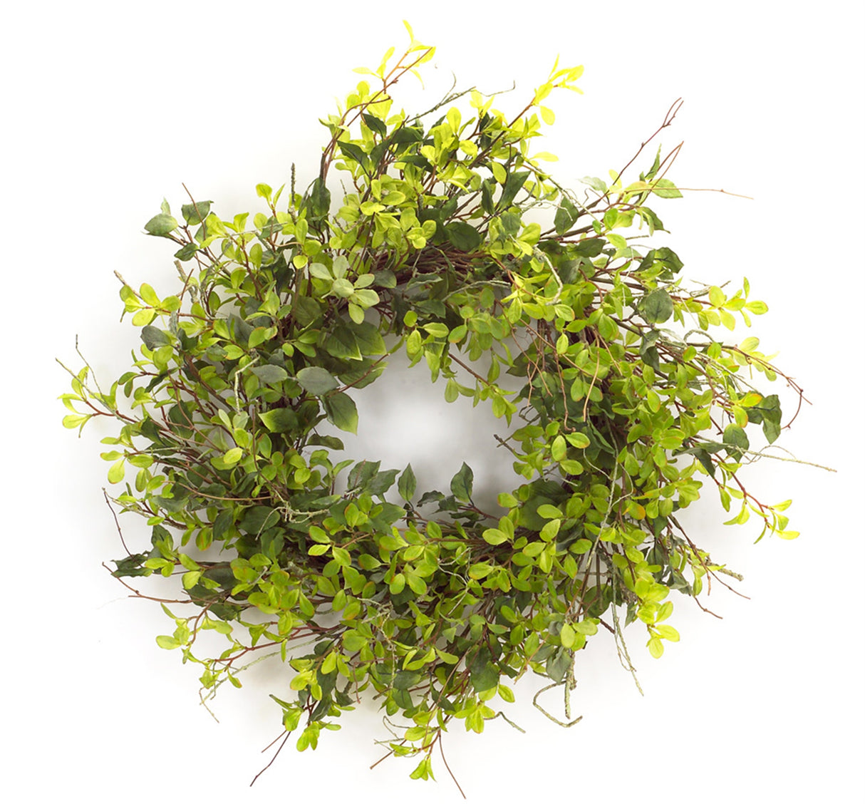 Oversized Mixed Green Foliage Twig Door Wreath | 30''