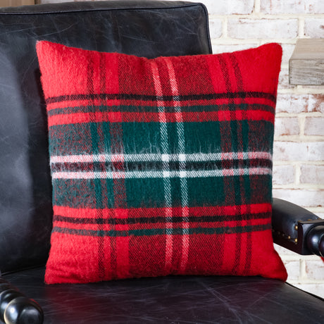 Red Tartan Plaid Throw Pillow