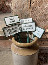 Funny Cast Iron Garden Plant Stake Sign