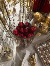 Red Mercury Glass Ornaments in Muslin Bag | Set of 36
