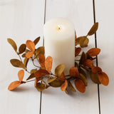 Rust & Tan Fall Leaves Candle Ring