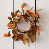 Rust & Tan Fall Leaves Candle Ring