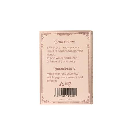 Rose Paper Soap Travel Sheets