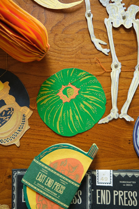 Pumpkin & Spooky Sewn Paper Garland | East End Press