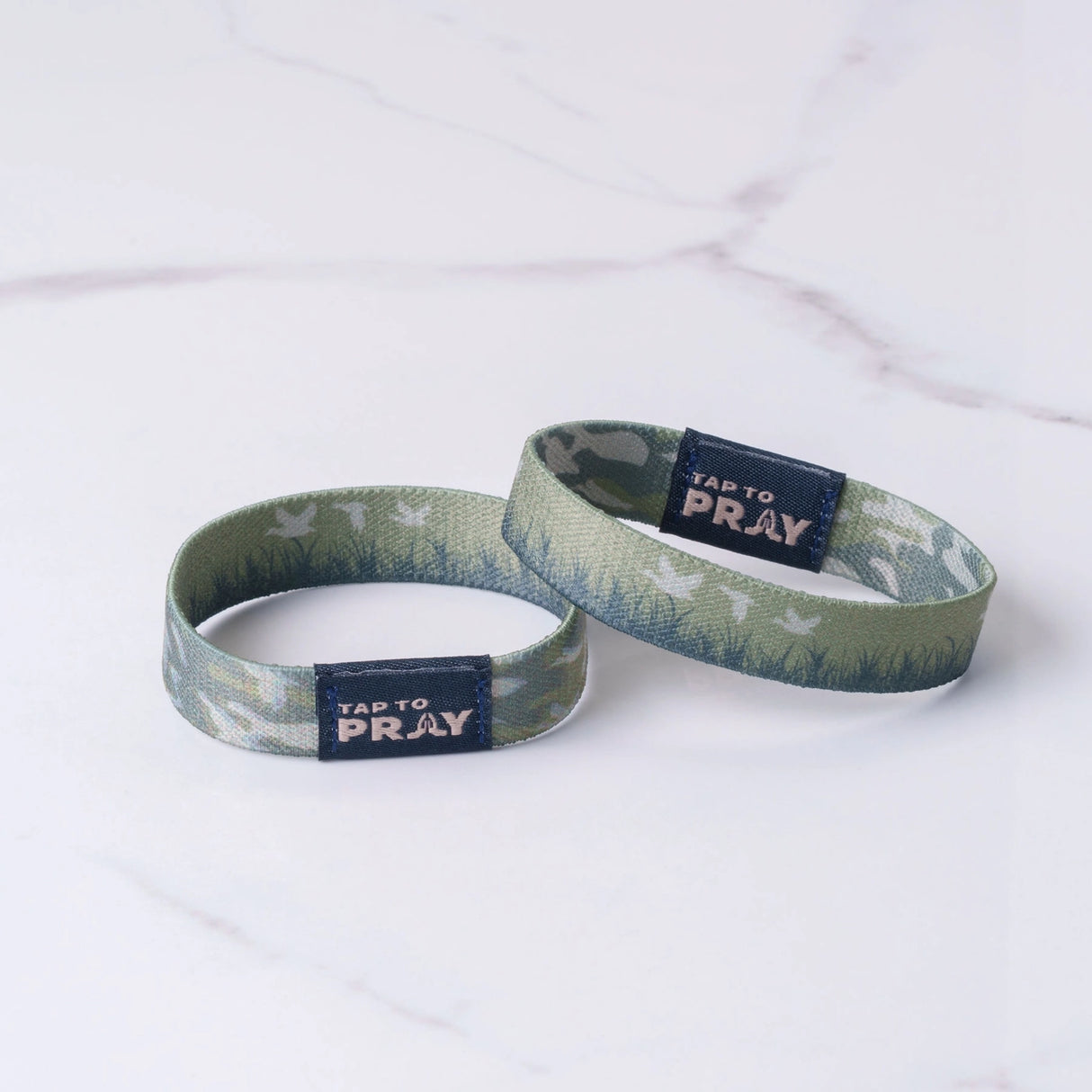 Waterfowl Camo Tap to Pray Wristband