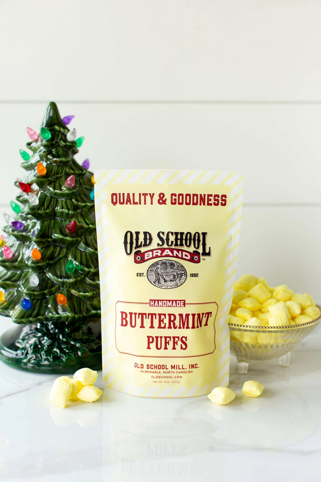 Soft Yellow Buttermint Puffs | Old School Brand