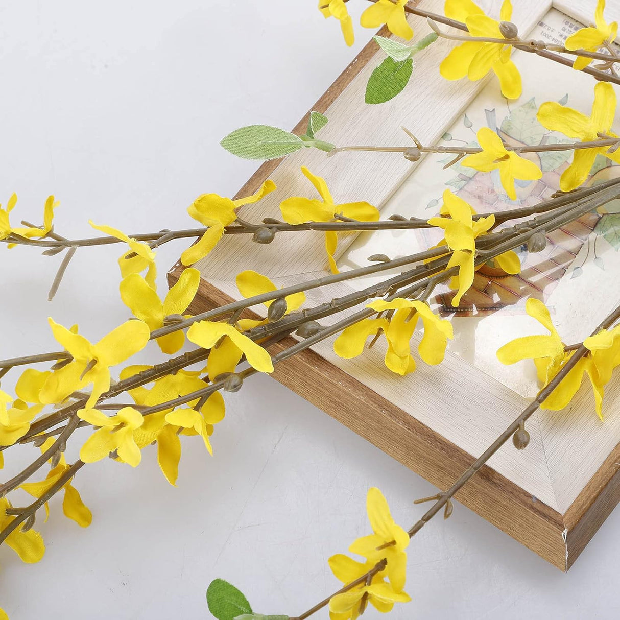 Faux Yellow Forsythia Stems