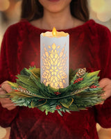 Glowing Holiday Candle Pop-Up Card | FreshCut Paper