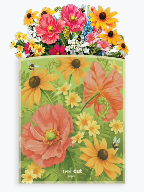 Wildflower Meadow Bouquet Pop-Up Card | FreshCut Paper