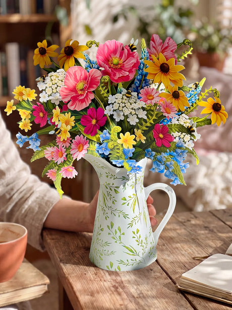 Wildflower Meadow Bouquet Pop-Up Card | FreshCut Paper