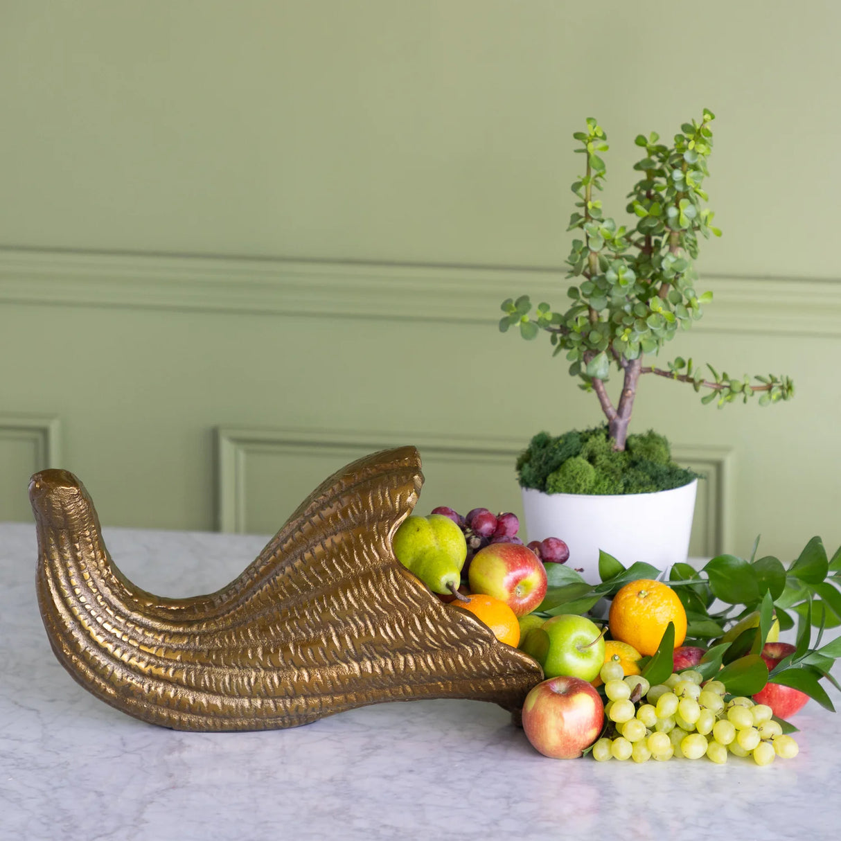 Gold Aluminum Harvest Cornucopia