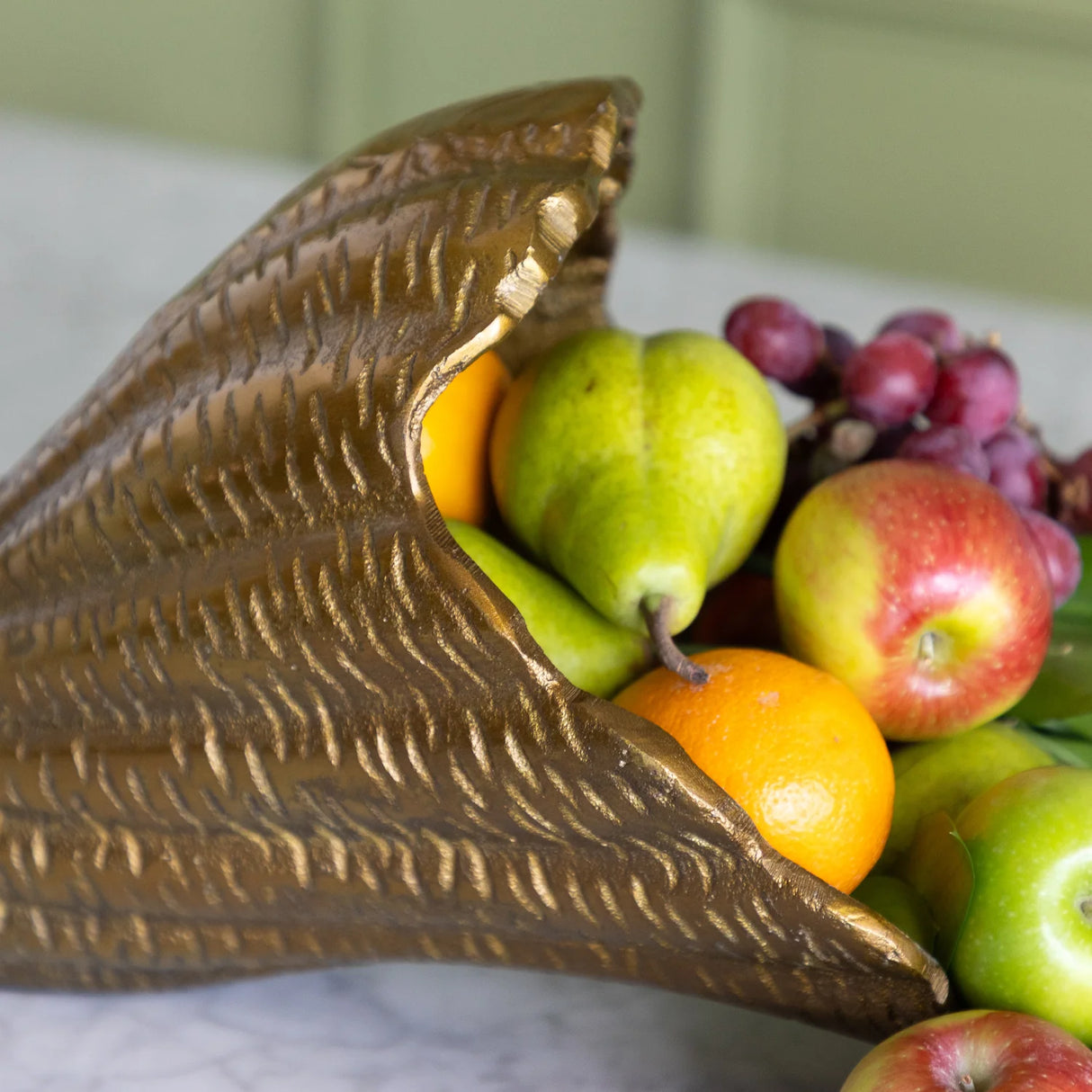 Gold Aluminum Harvest Cornucopia