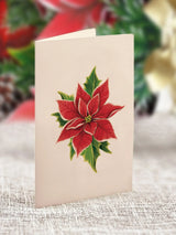 Mini Birch Poinsettia Pop-Up Card | FreshCut Paper