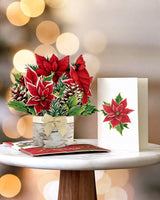 Mini Birch Poinsettia Pop-Up Card | FreshCut Paper