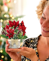 Mini Birch Poinsettia Pop-Up Card | FreshCut Paper