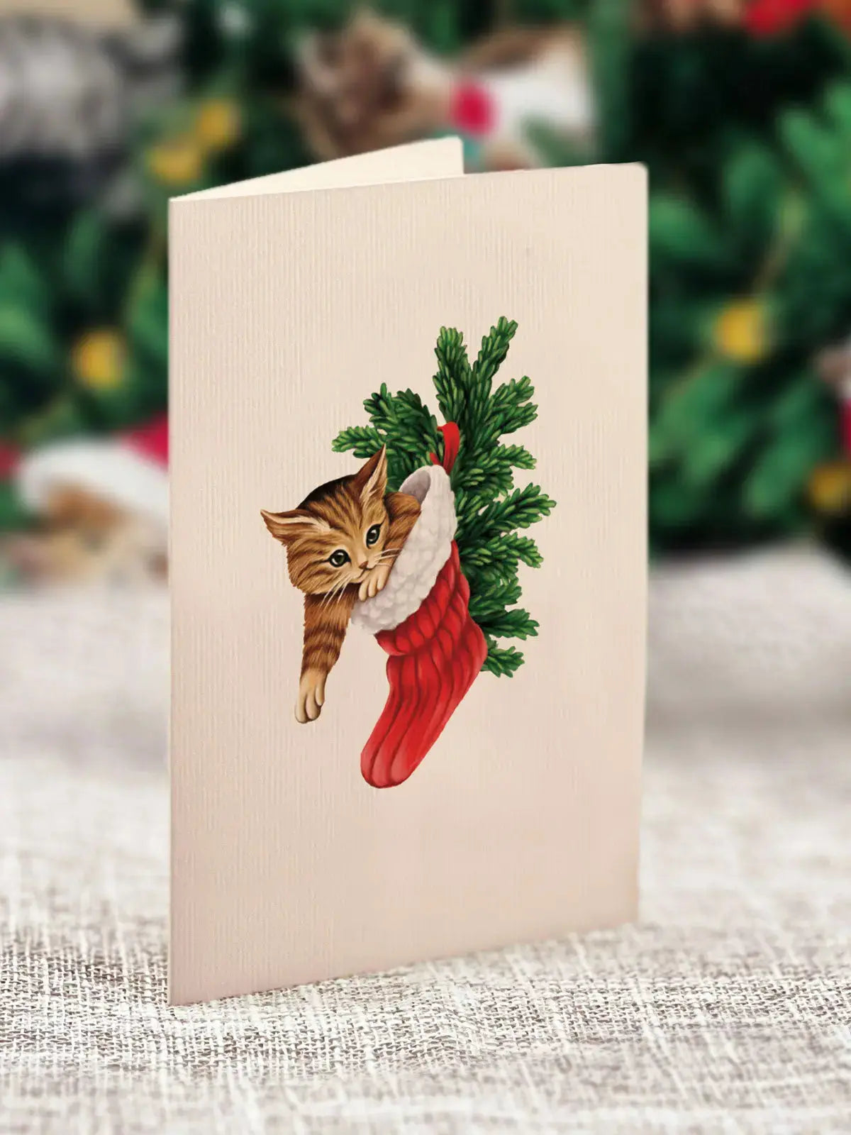 Mini Meowy Christmas Tree Pop-Up Card | FreshCut Paper