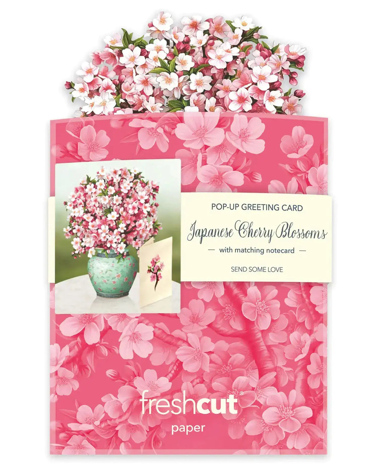 Mini Japanese Cherry Blossoms Pop-Up Card | FreshCut Paper