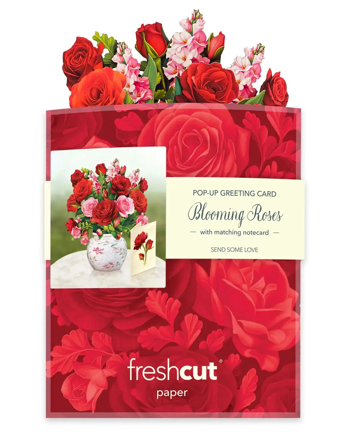 Mini Blooming Roses Pop-Up Card | FreshCut Paper