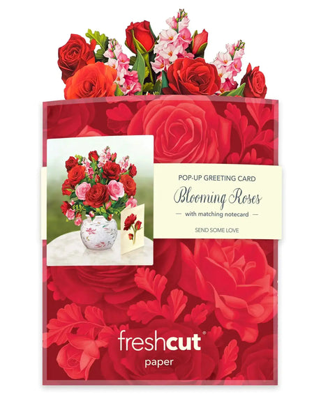 Mini Blooming Roses Pop-Up Card | FreshCut Paper