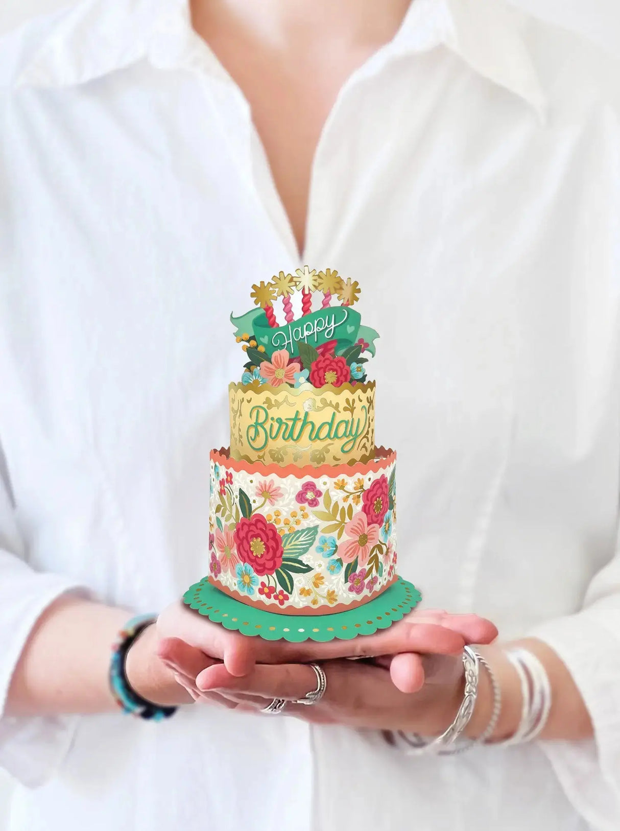 Mini Blooming Birthday Cake Pop-Up Card | FreshCut Paper