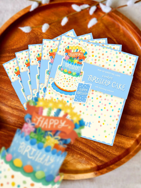 Mini Confetti Birthday Cake Pop-Up Card | FreshCut Paper